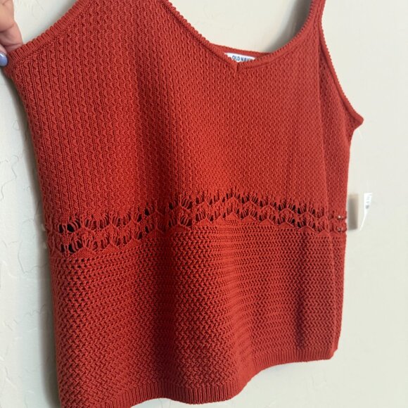 NWT Old Navy Rust Colored Crocheted Cotton Tank Top XXL - Picture 6 of 6